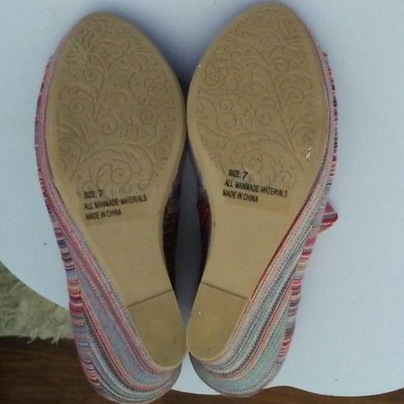 Qupid canvas wedge sandals - size 7 - Picture 5 of 7